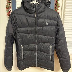 Spyder Kids 14/16  Black Puffer Jacket